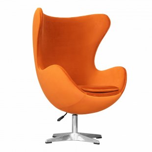 Egg armchair, terracotta