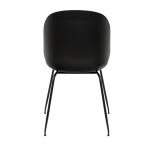 Turin chair, grey eco-leather, black legs