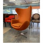 Egg armchair, terracotta