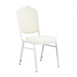 Hit 25mm - aluminum frame, white, white leatherette