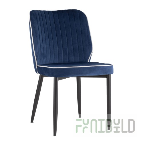 Lawrence chair velvet blue