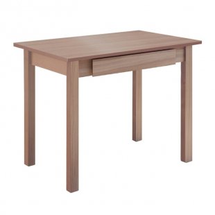 Kitchen dining table with drawer natural