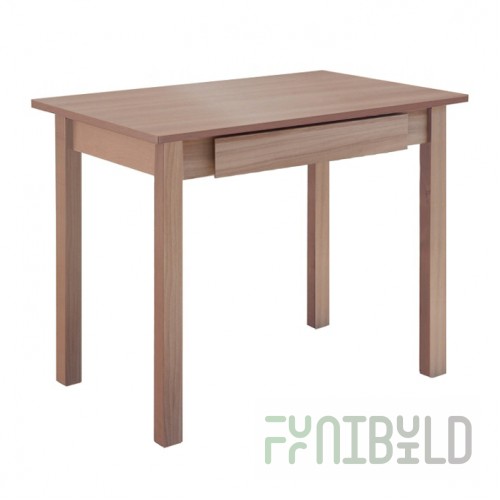 Kitchen dining table with drawer natural