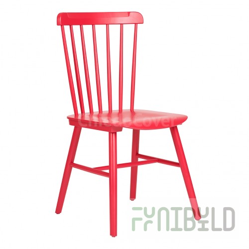 Tucker Chair, Red Wooden
