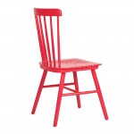 Tucker Chair, Red Wooden