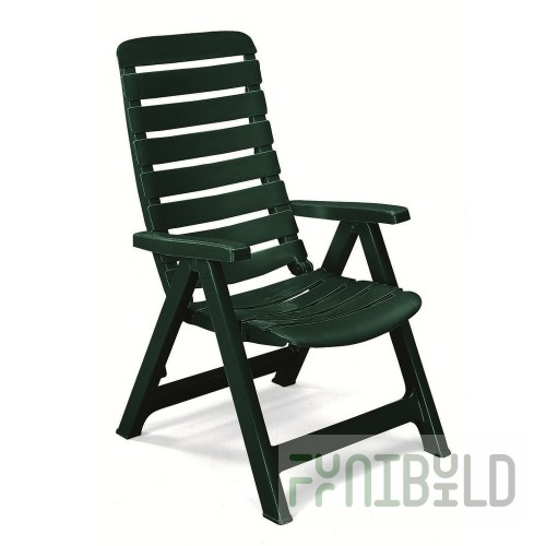 Plastic chair Cleopatra armchair, green