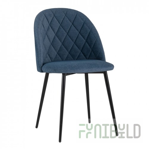 Chair Marcel microvelour dark blue