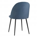 Chair Marcel microvelour dark blue