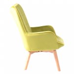 Armchair Mango, velveteen, olive