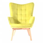 Armchair Mango, velveteen, olive