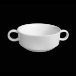 Soup bowl 300 ml with handles Royal White 6, 48