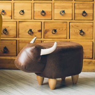 Pouf Bychok, brown, without box and lid