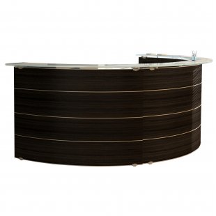 Radius reception desk black Modest