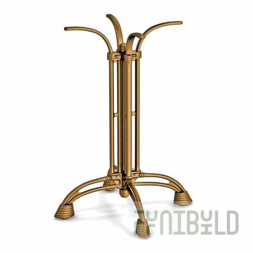 Cast iron table base Marco, gold