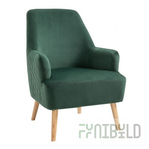 Hunter chair velour green
