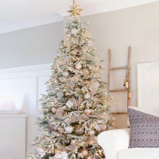 Designer Spruce Decorated Premium White Gold