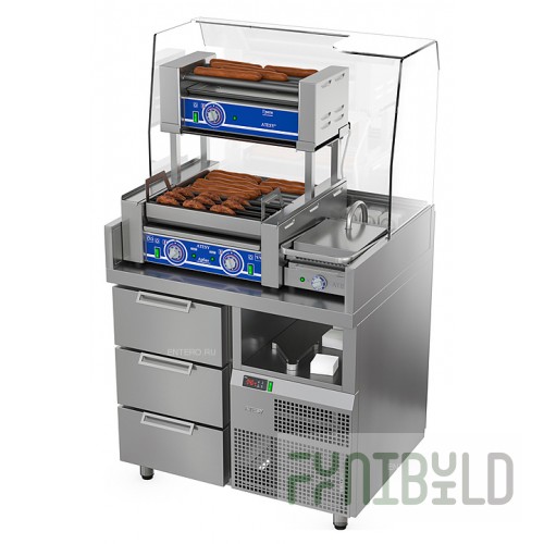Burger and hot dog station ATESY Bavaria BHS - 900.700-02 plus