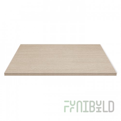 Table top: laminated chipboard, bleached oak