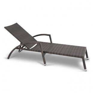 Wicker chaise longue Parma