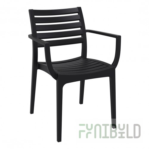 Plastic chair Artemis, black