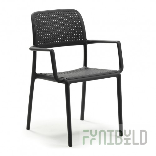 Plastic chair Bora, anthracite