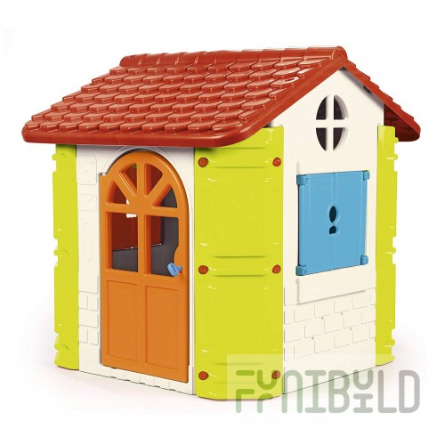 Playhouse with opening door