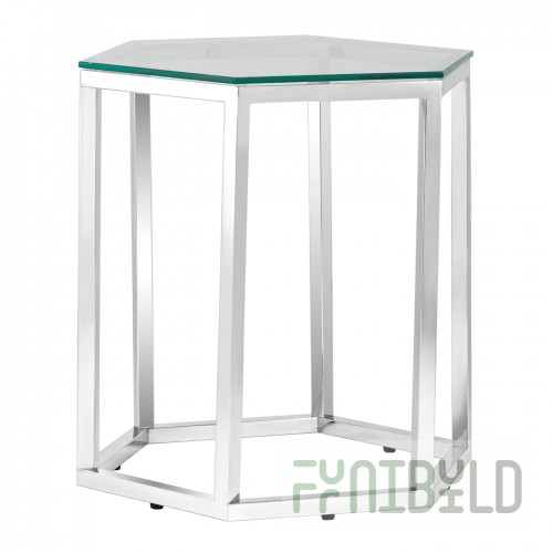 Coffee table Hex, silver
