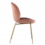 Turin chair powder, golden legs
