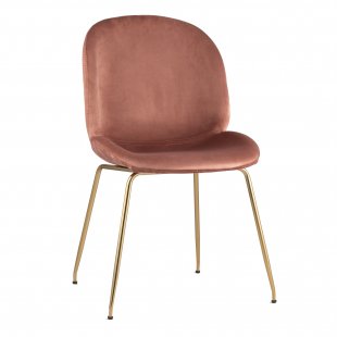 Turin chair powder, golden legs