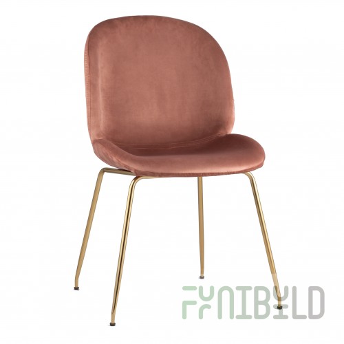 Turin chair powder, golden legs