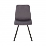 Chair Saxon, velour, grey