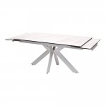 Table Belluno 160 white marble matte