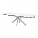 Table Belluno 160 white marble matte
