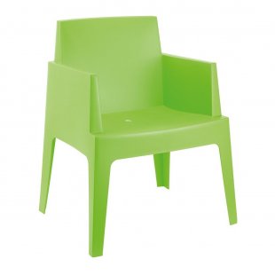 Plastic armchair Box, green