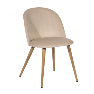 Chair Lyon, cream velour