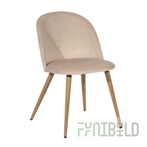 Chair Lyon, cream velour