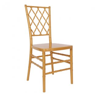 Chair Chiavari Diamond Gold, plastic
