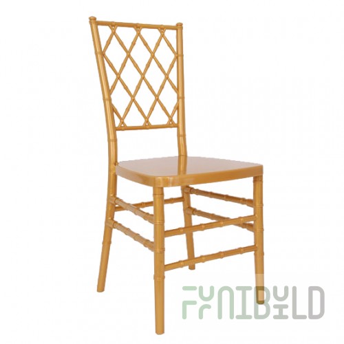 Chair Chiavari Diamond Gold, plastic