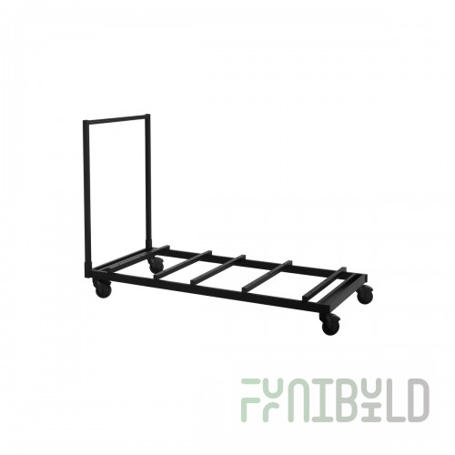 Trolley for small rectangular tables