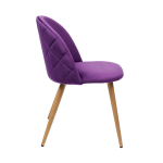 Chair Lyon, velour with diamonds, lilac