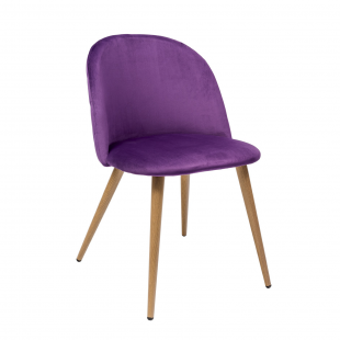 Chair Lyon, velour with diamonds, lilac