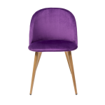 Chair Lyon, velour with diamonds, lilac