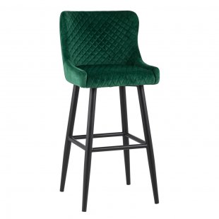 Bar stool Stitch, emerald velvet