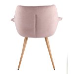 Julian chair, pale pink with armrests Julian chair, pale pink with armrests