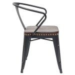 Chair Tolix Arms Soft With armrests Black matte