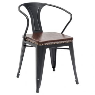 Chair Tolix Arms Soft With armrests Black matte