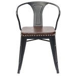 Chair Tolix Arms Soft With armrests Black matte