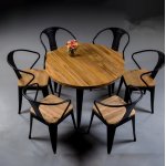 Chair Tolix Arms Soft With armrests Black matte