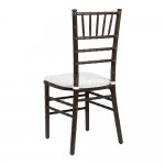 Chiavari chair black, wooden - with white cushion