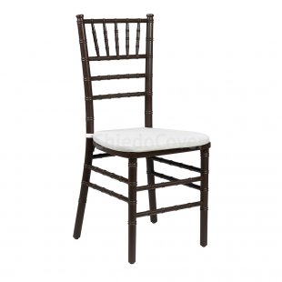 Chiavari chair black, wooden - with white cushion